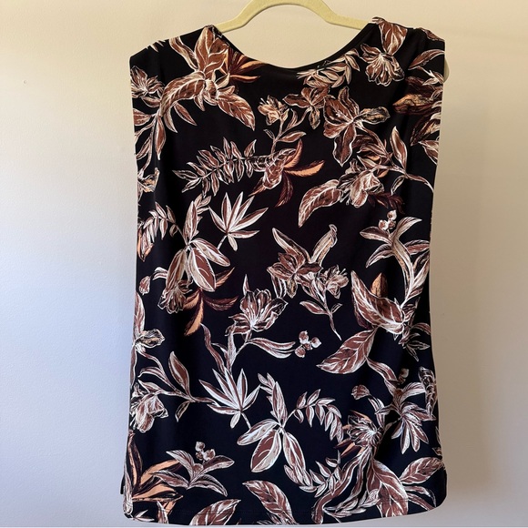 Tahari Sleeveless Floral Blouse – Size L - Picture 3 of 5
